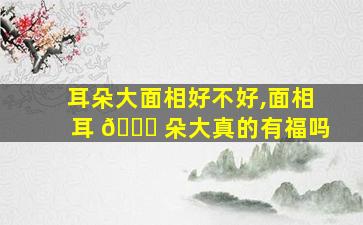 耳朵大面相好不好,面相耳 🍀 朵大真的有福吗